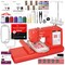 POOLIN EOC05 4in x 9.2in Embroidery Machine with Deluxe Accessory Bundle - Red
